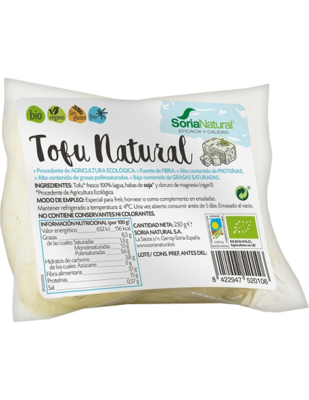 Pack 2 Tofu Natural 250g Alecosor Soria Natural Saludable