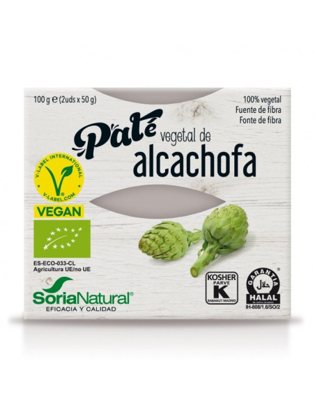 Pack 2 Pates Vegetales de Alcachofa Alecosor 2x50g Soria