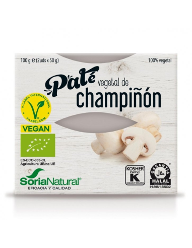 Pack 2 Pate Vegetal Champiñón 2x50g Alecosor Soria Natural