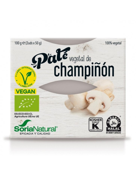 Pack 2 Pate Vegetal Champiñón 2x50g Alecosor Soria Natural