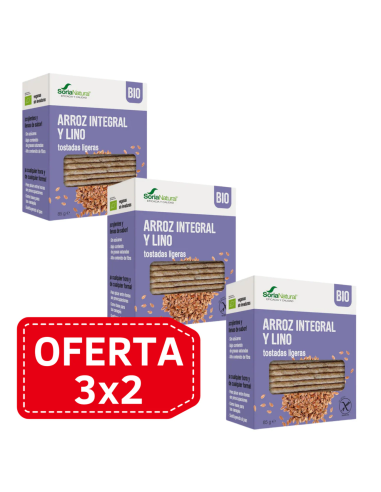 Pack 3x2 Tostadas de Arroz Alecosor Soria Natural Saludables