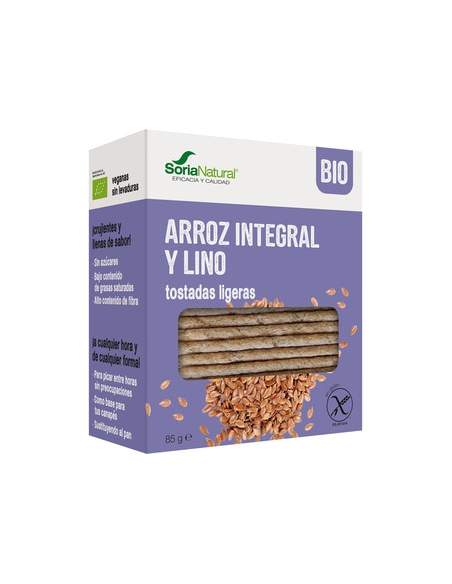 Pack de 2 ud Tostadas De Arroz Y Lino de Alecosor Soria Natural