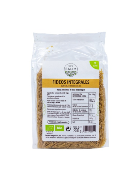 Fideos Finos Integrales 250g Int Salim – Salud y Sabor