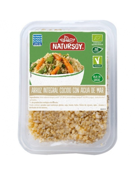 Arroz integral cocido con agua de mar: sabor y salud natural