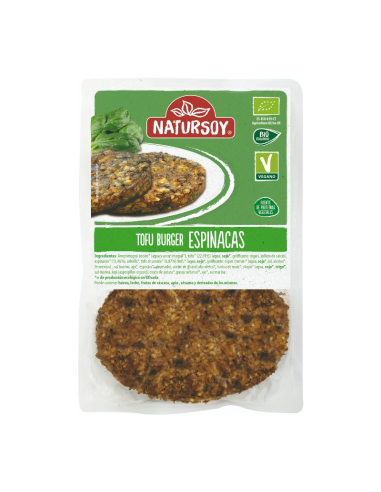 Hamburguesa de tofu y espinacas 2 und. | Salud y sabor