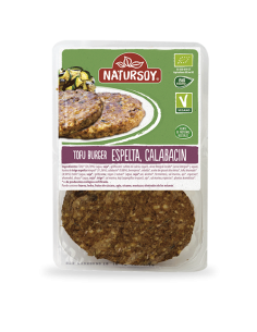 Hamburguesas de tofu, espelta y calabacín – Pack 2 unidades