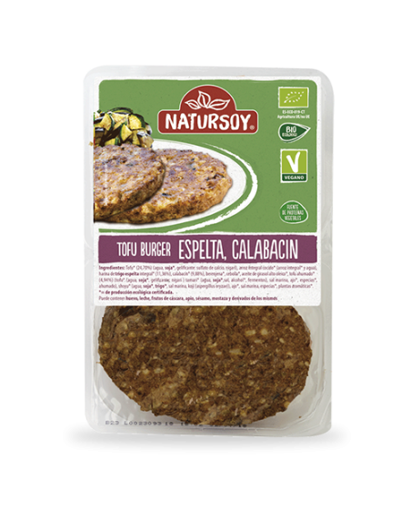 Hamburguesas de tofu, espelta y calabacín – Pack 2 unidades