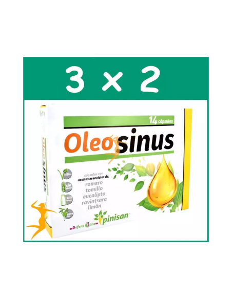 Pack 3x2 Oleosinus Pinisan 14 Cápsulas - Oferta Especial