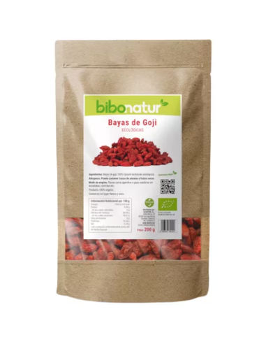 Baya de Goji Eco 200g Lycium Barbarum - Bibonatur Natural