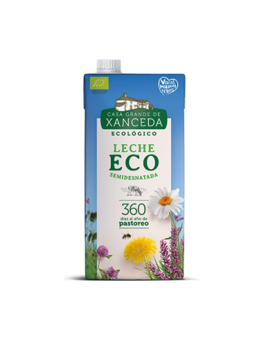 Leche De Vaca Semidesnatada Bio, 1 L de Casa Xanceda