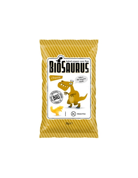 Pack 12 Uds. Snack Sabor Queso Bio 50 g  de Biosaurus