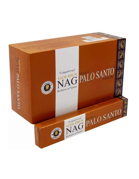 Incienso Golden Nag Palo Santo 12 varillas  Aromaterapia ideal