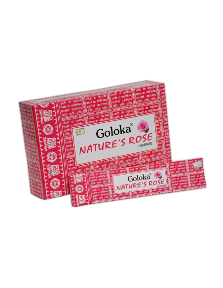 Incienso Goloka Natures Rose 15g  Aroma Natural y Puro