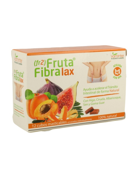 Fruta+Fibra Lax Acelera 12 Cubos Masticables 120 G
