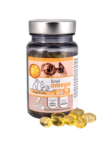 Kowi Omega 60 perlas  Suplemento natural para mascotas saludables