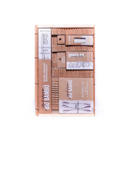 Expositor Dental 15Cepillos 5 Hilo Dent 5 Recambio de Biobambu