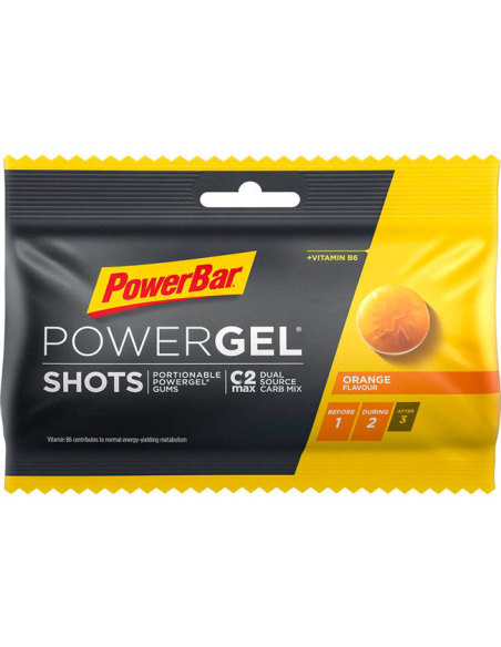 Powergel Shots Naranja 60g Power Bar  Energía Instantánea