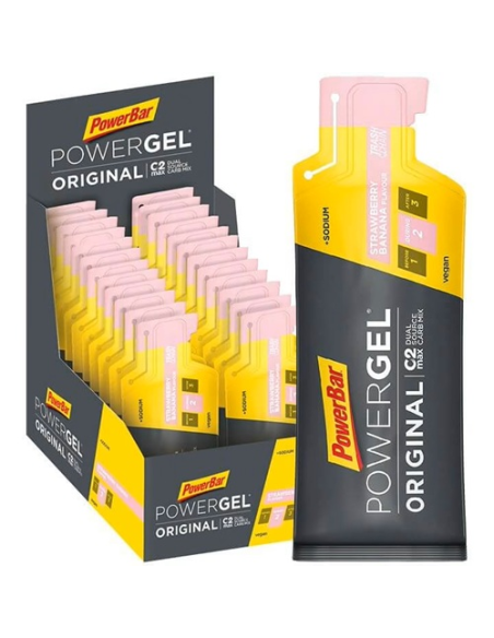 Powergel Strawberry/Banana 24 Unid 41g - Energía Power Bar