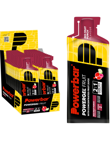 Powergel Red Fruits 24 Unid 41g  Energía Power Bar rápida