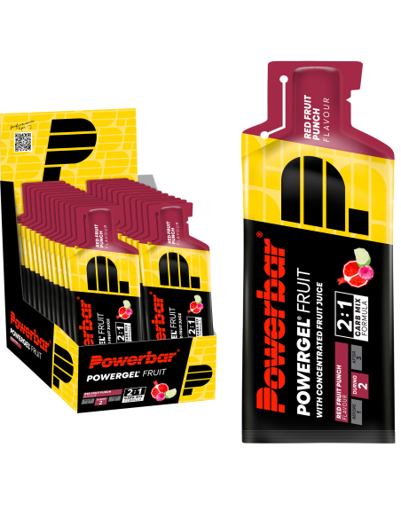 Powergel Red Fruits 24 Unid 41g  Energía Power Bar rápida