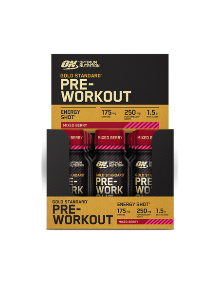 On Gold Stand Pre Workout Shot 12X60M Sabor Mixed Berry