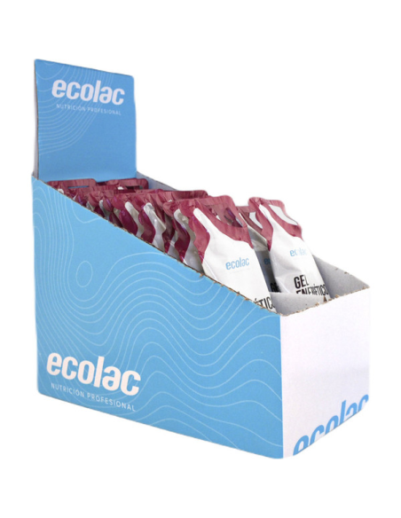 Pack 24U Gel Energetico Fruta Del Bosque C/Cafeina de Ecolac