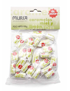 Caramelos De Miel Y Limon S/Azucar 100 Gr de Muria