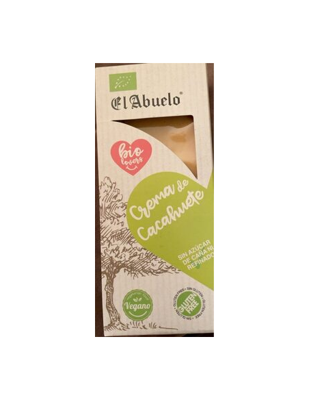 Turrón Crema de Cacahuete Vegano 200g Eco Biolovers