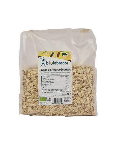Copos De Avena Gruesos 1Kg de Biolabrador