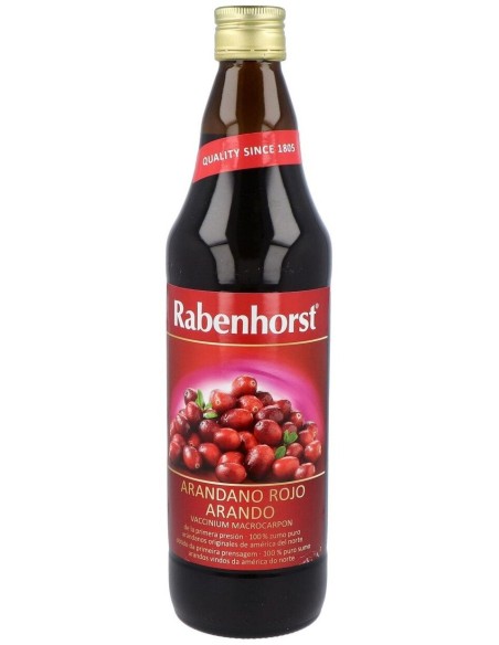 Zumo Arandano Rojo Americano 750 Mililitros Rabenhorst
