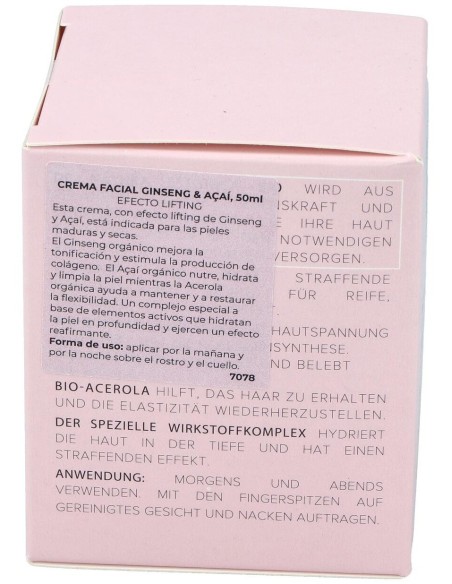 Crema Facial Ginseng-Acai 50 Mililitros Bio Natura Estonica