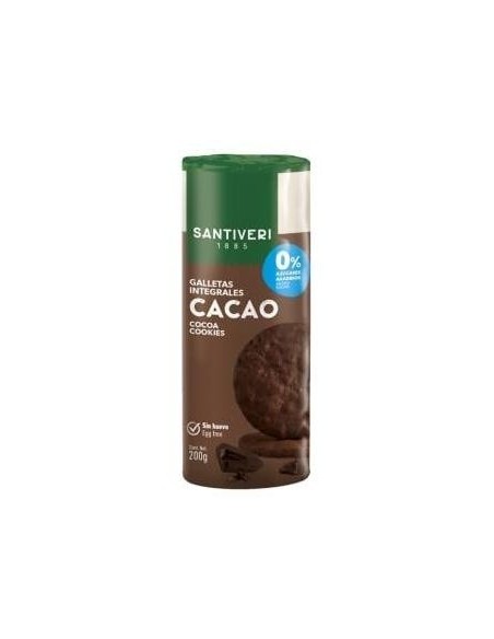 Galletas Integrales de Cacao Sin Azúcar Santiveri 200g