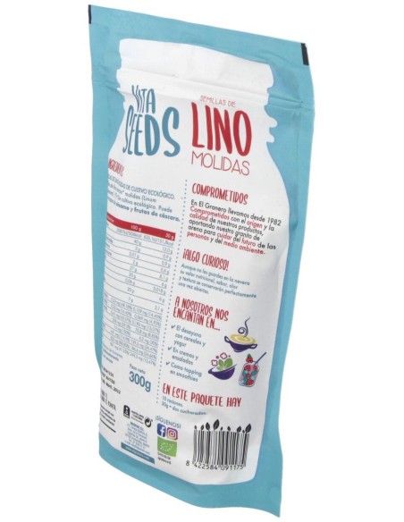 Vitaseeds Lino Molido Bio, 300 G de El Granero Integral