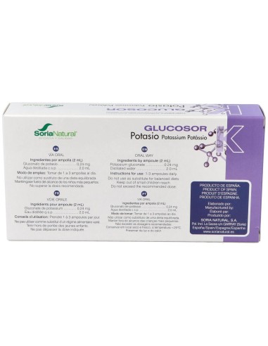 Glucosor Potasio 28 Ampollas de Soria Natural
