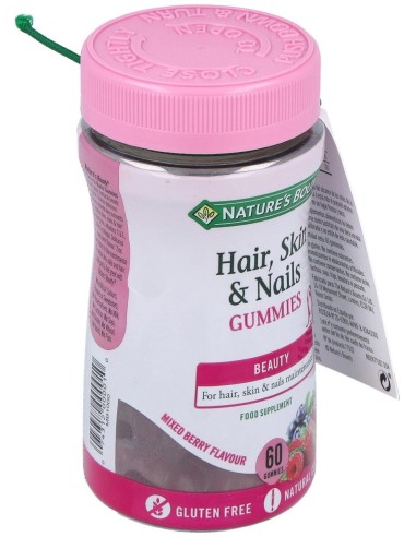 Gummies Pelo Piel Y Uñas Con Biotina 60Gominolas de Nature´S Bounty