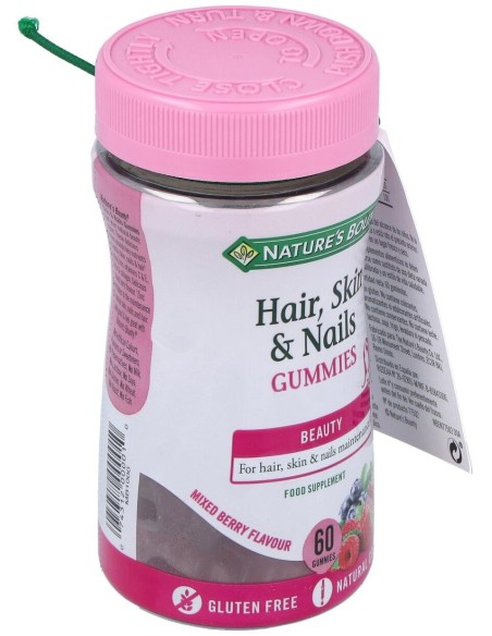 Gummies Pelo Piel Y Uñas Con Biotina 60Gominolas de Nature´S Bounty
