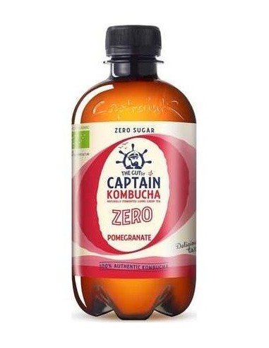 Kombucha Zero Granada 400ml Bio Captain  Refresco Saludable