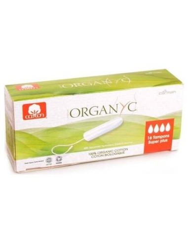 Tampones Super Plus Organyc 16 unidades  Protección natural