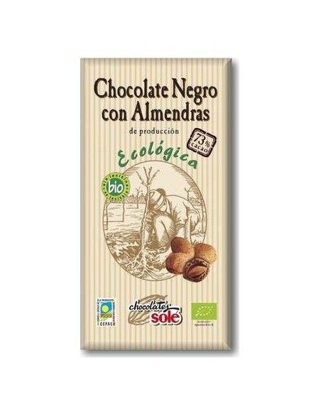 Chocolate Negro 73% Con Almendras 150Gr. Eco de Chocolates Sole