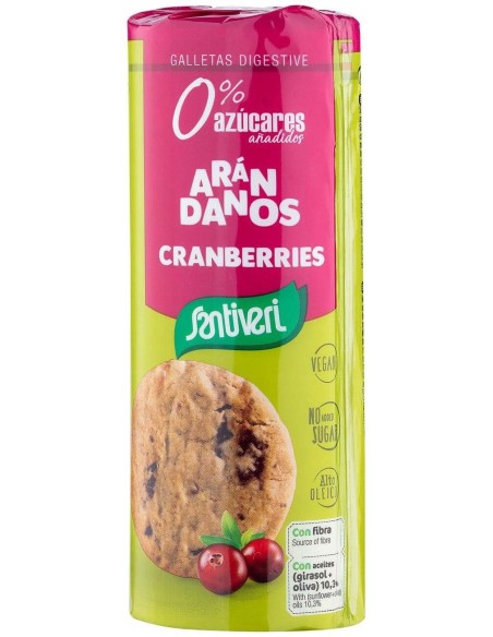 Galletas Digestive Arandanos 0% Azucares 190 Gramos Santiveri