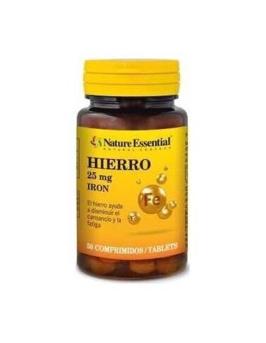 Hierro 25Mg 50Comp Nature Essential | Suplemento Natural Eficaz