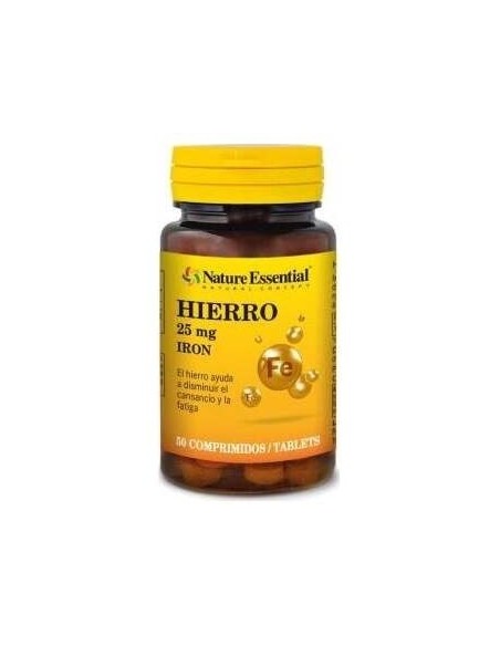 Hierro 25Mg 50Comp Nature Essential | Suplemento Natural Eficaz