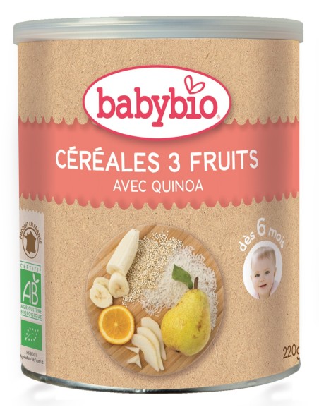 Babybio Cereales 3 Frutas 220g – Nutrición Infantil Saludable