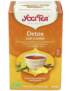 Yogi Tea Detox Con Limón 17 X 1,8 G de Yogi Tea