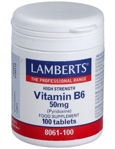 Vitamina B6 50 mg (Piridoxina) 100 Tabs. de Lamberts
