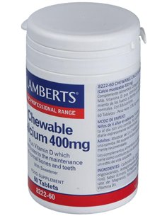 Calcio Masticable 400 mg (Con Vitamina D3 y FOS) de Lamberts