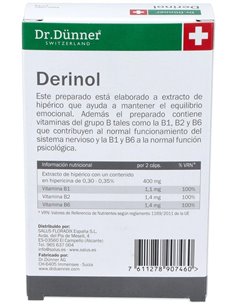 Derinol (Deprinol) (Hiperico) 40Cap. Dr.Dunner de Salus
