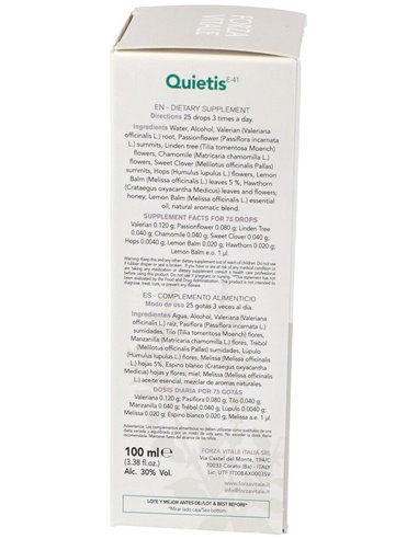 Quietis (Melissa Composta) Extracto 100Ml. de Forza Vitale