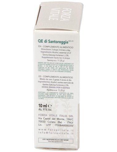 Quinta Esencia Ajedrea (Santoreggia) 10Ml. de Forza Vitale