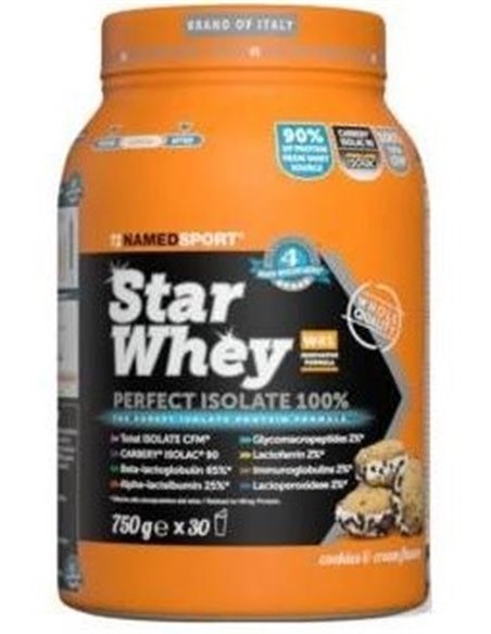 Star Whey Isolate Cookies Cream 750Gr. de Named Sport